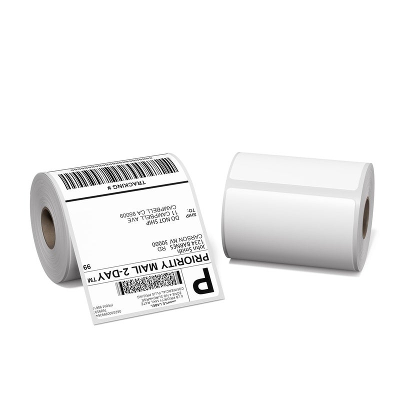 LabelCreate 4x6 Thermal Labels, Shipping Label for Thermal Label Printer, Pack of 250 4x6 Roll Labels, Commercial Grade, Compatible with JADENS, Phomemo, Rollo, MUNBYN, Zebra and Other Thermal Printers - Image 1